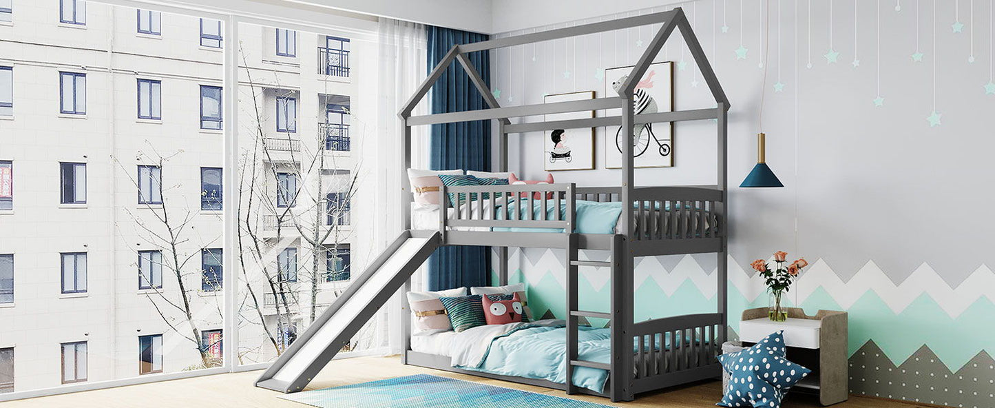 Bunk Bed With Slide, House Bed With Slide