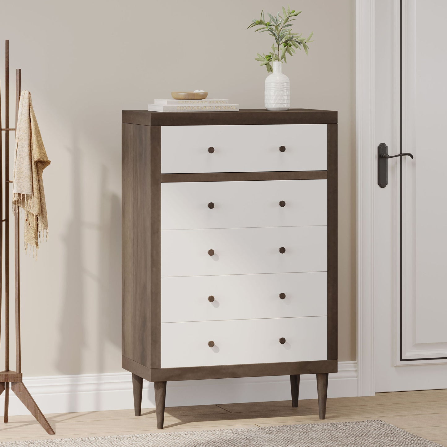 Nystrom - Mid Century Modern 5 Drawer Dresse