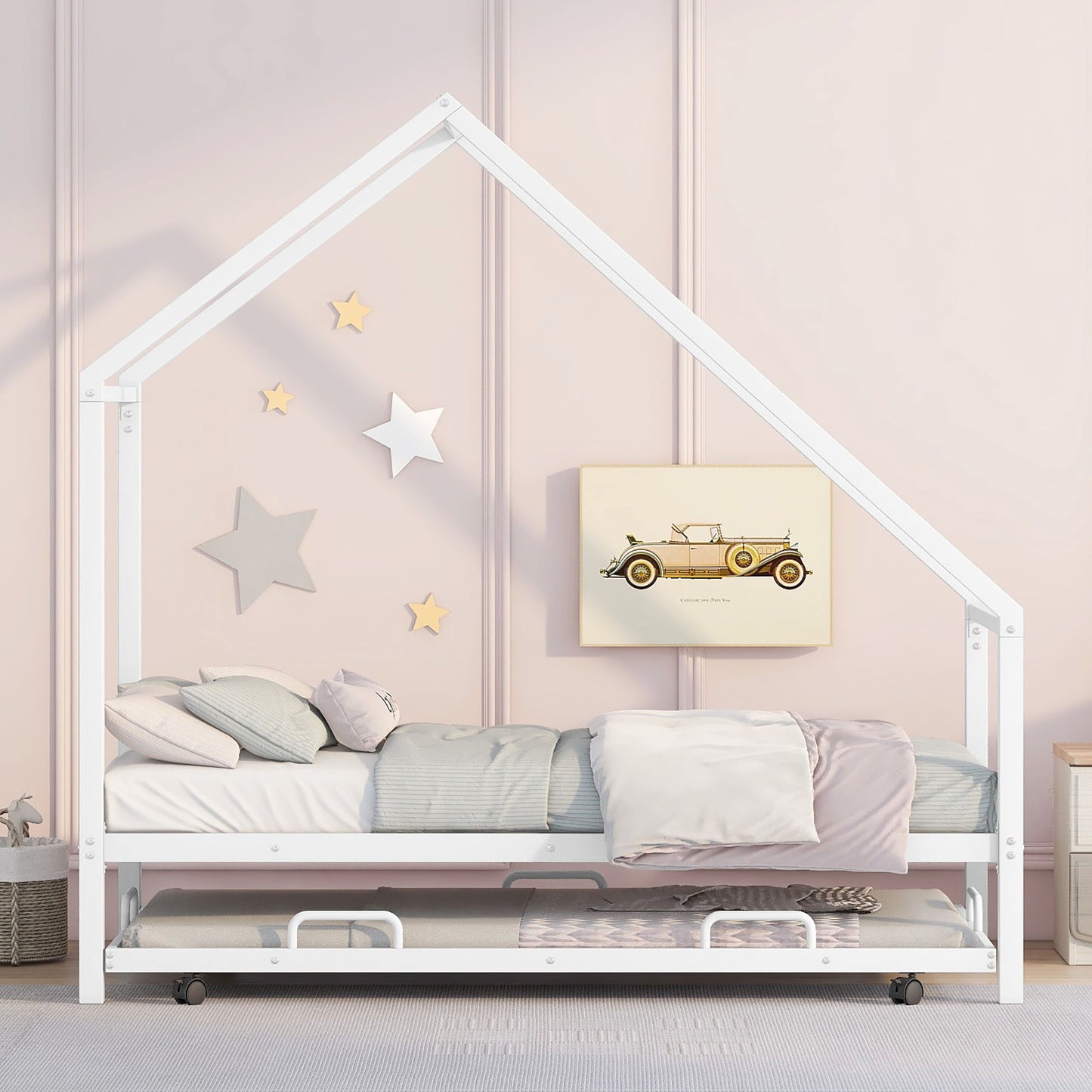House Bed With Trundle