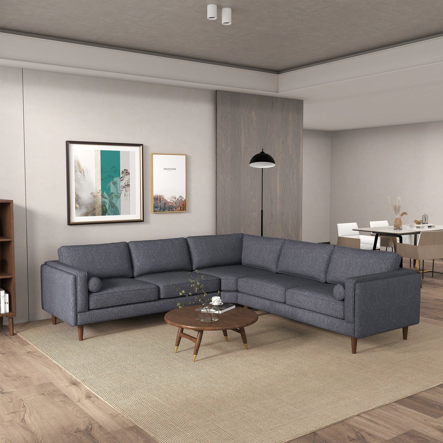 Amber - Velvet Corner Sectional Sofa