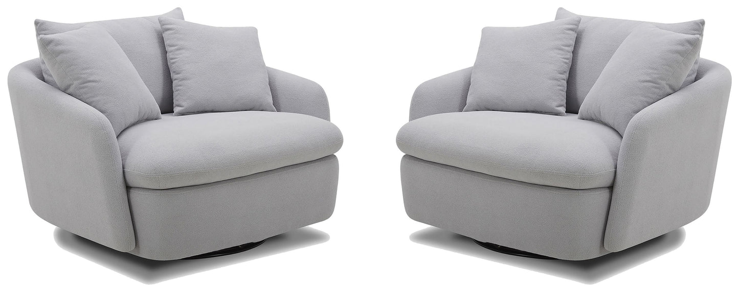 Boomer - Large Swivel Chair with 2 Pillows