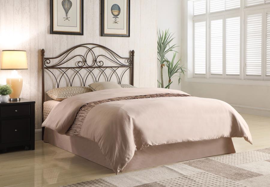 Zola - Metal Queen / Full Open Frame Headboard - Brown