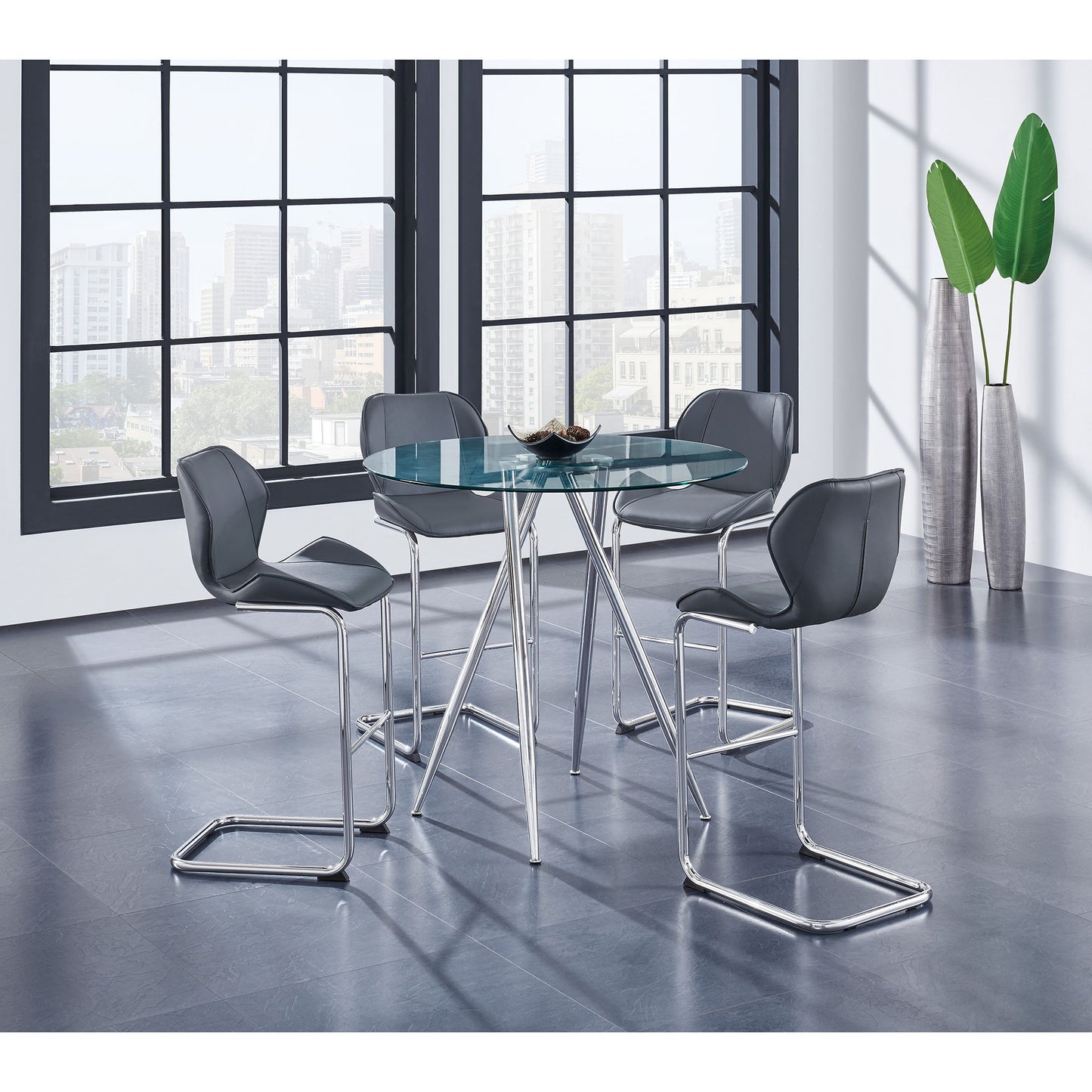 Charlotte - 4 Piece Bar Stool Set With Bucket Seats