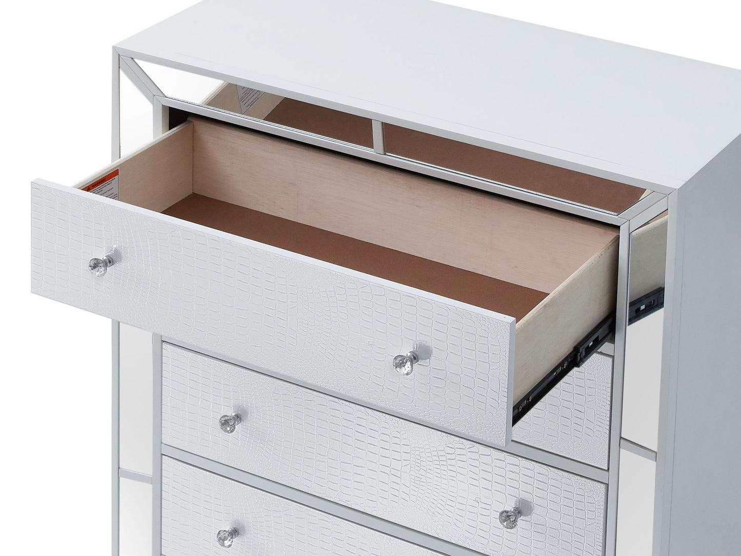 Sleek Contemporary Storage Chest - White