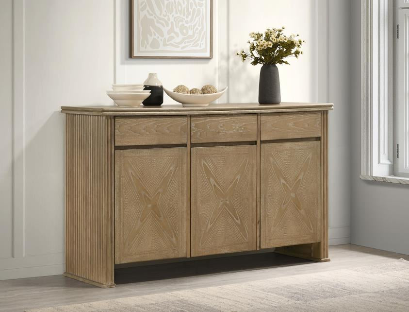 Adina - 2-Door Sideboard Server - Distressed Light Brown
