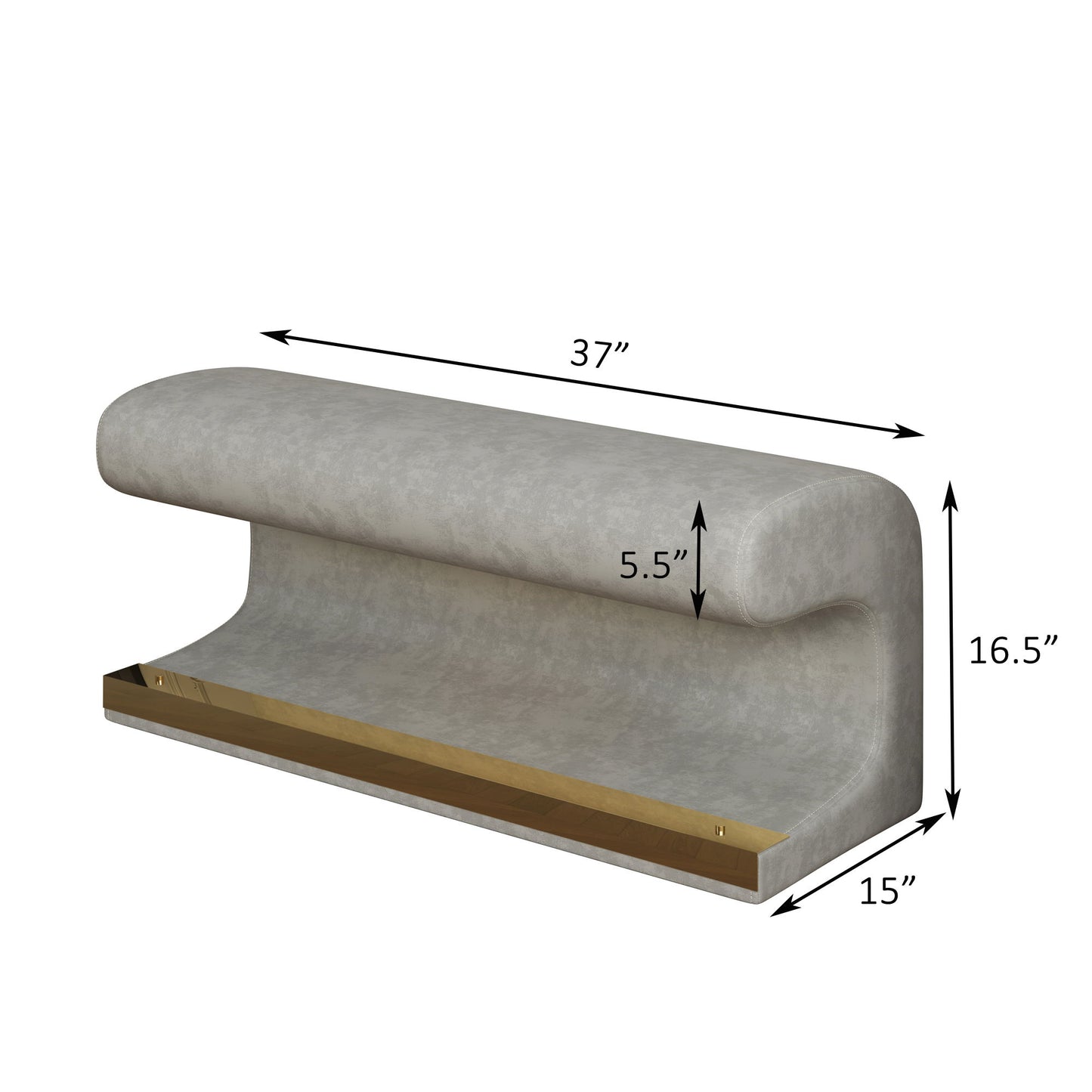 Modern Upholstered Entryway Bench With LED Sensor Light