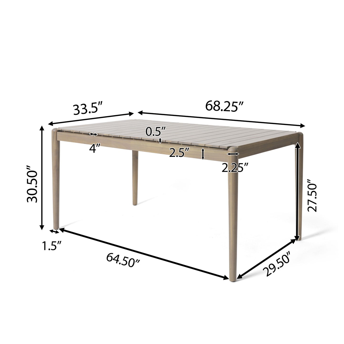 Modern 7 Piece Dining Set With Upholstered Armless Chairs And Dining Table