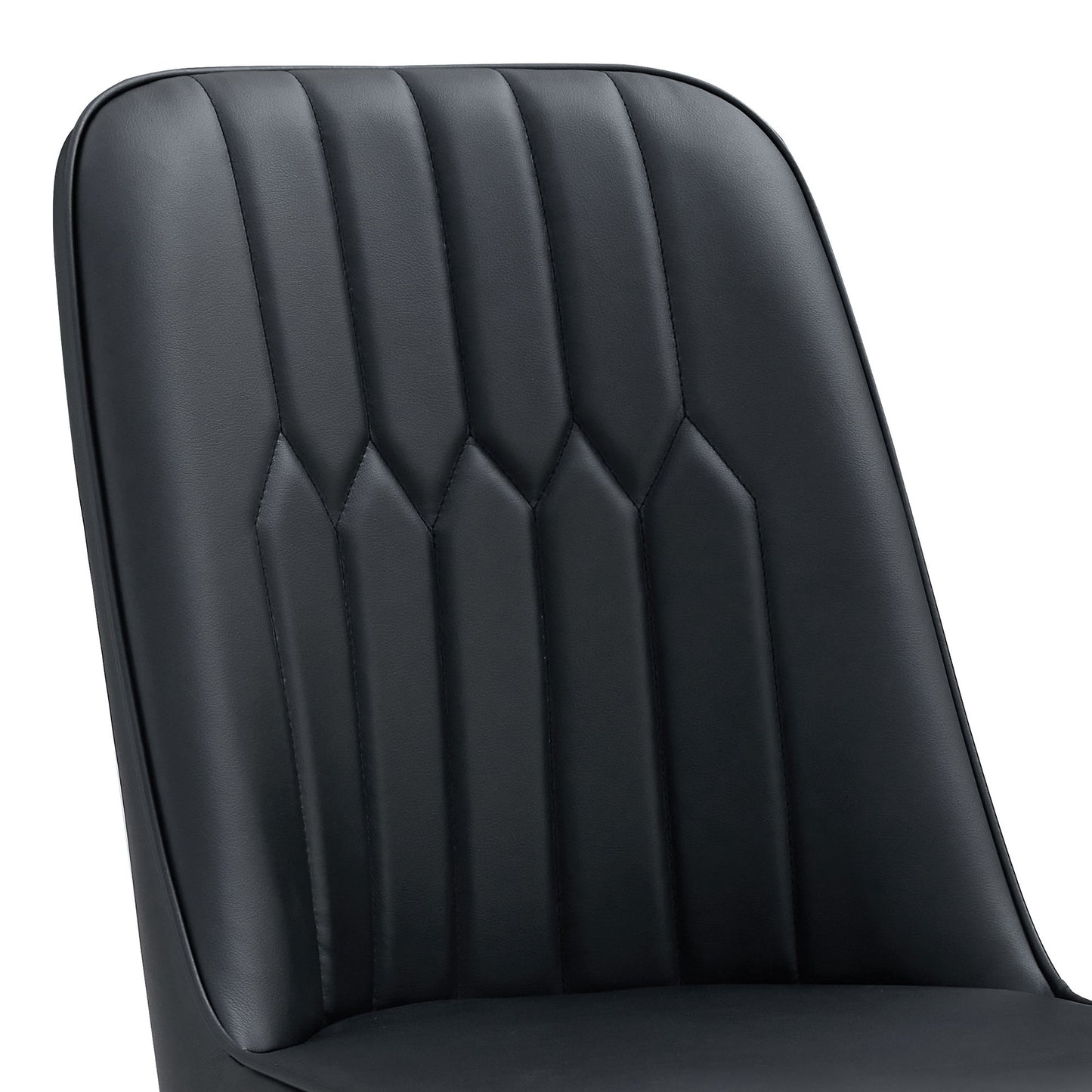 Modern Dining Chairs With Sleek Backrest And Metal Legs