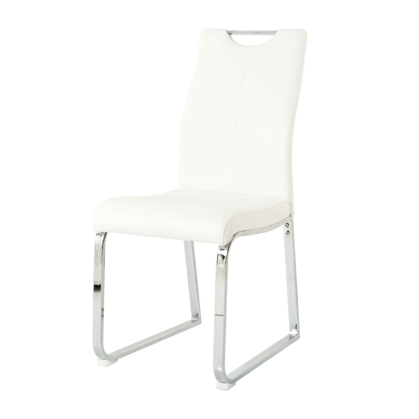 Modern Upholstered Dining Chair Electroplated Metal Legs (Set of 2)