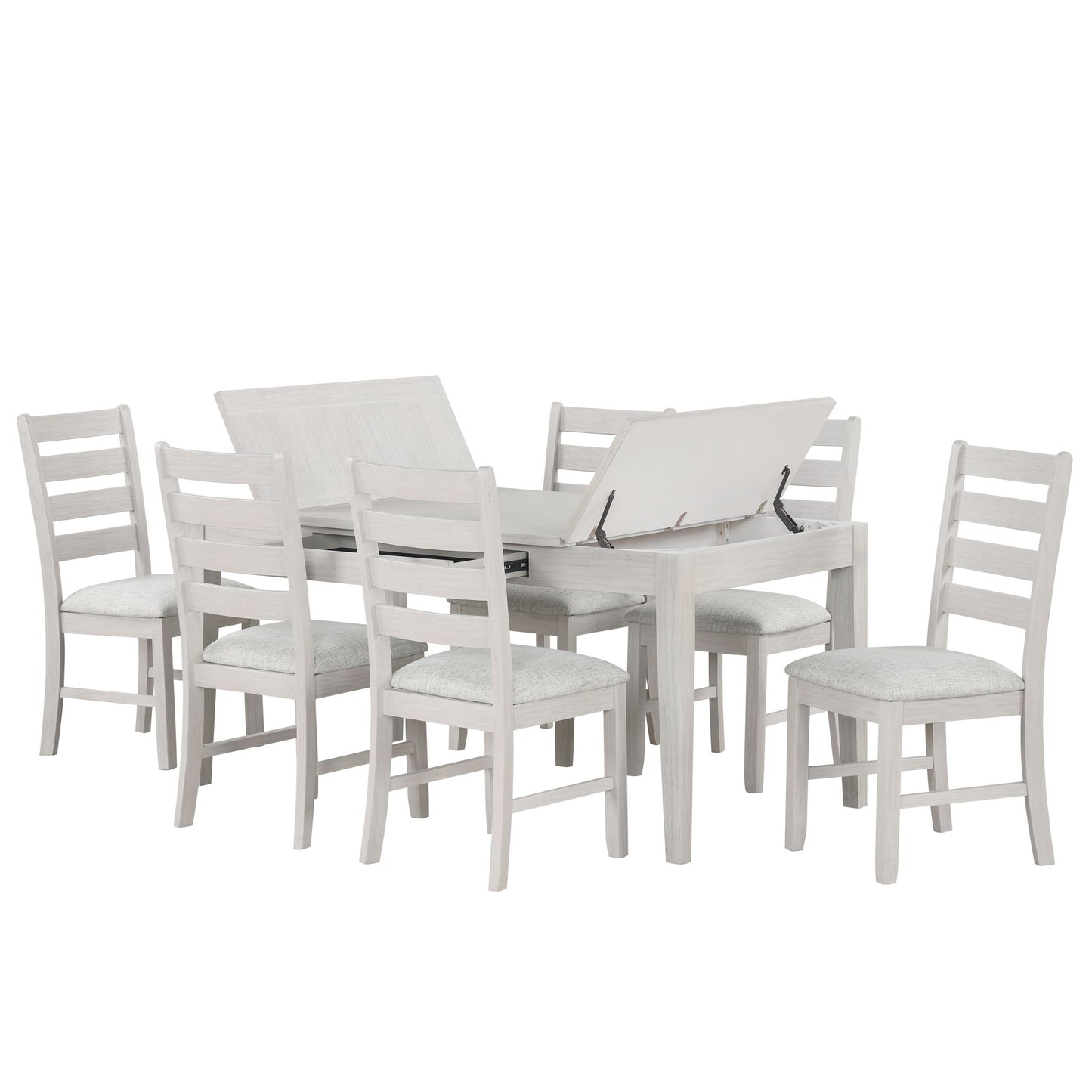 Echo - Dining Table And 6 Chairs - Driftwood