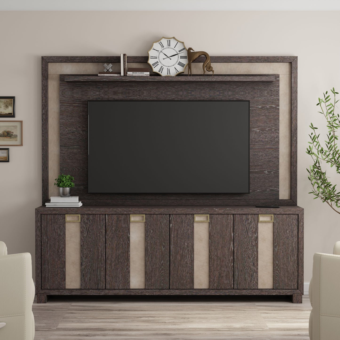 Ascent - 90" Panel Hutch - Dark Chocolate