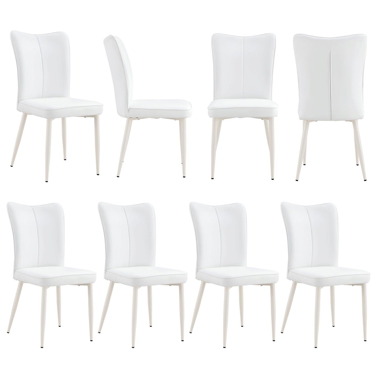 Modern Minimalist Dining Chairs With Metal Legs