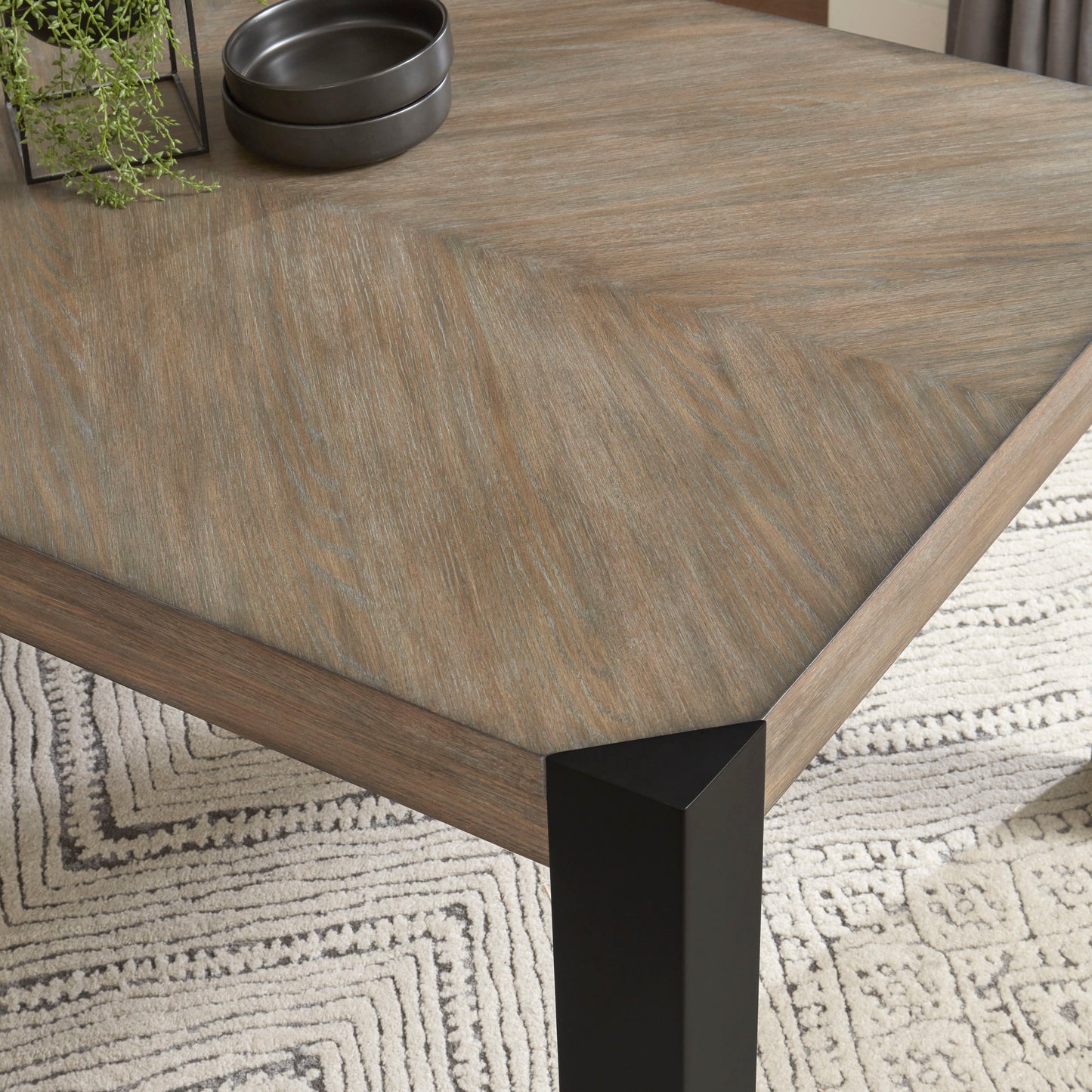 Cedar Fork - 78" Dining Rectangular Dining Table - Smoked Arabica