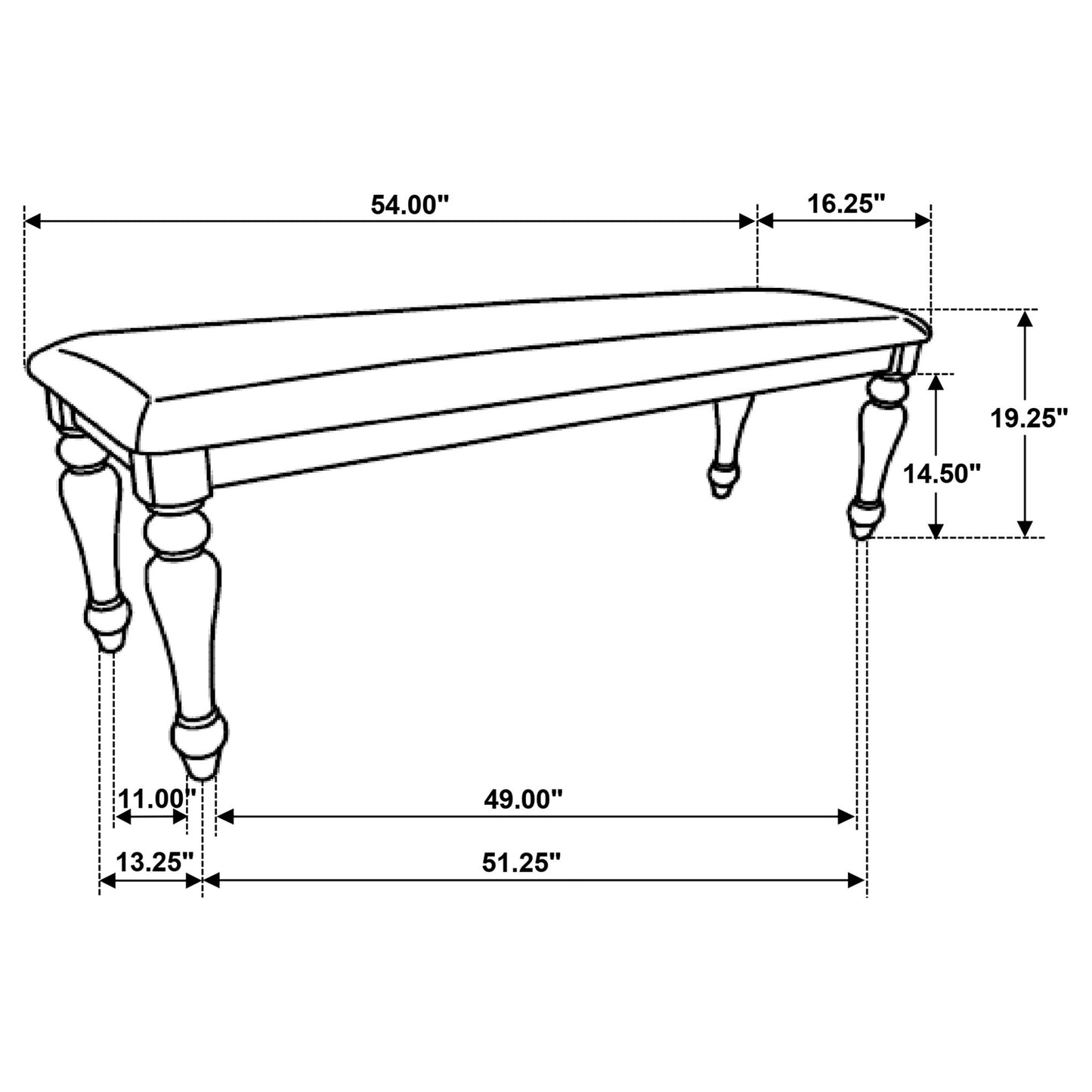Kavita - Upholstered Dining Bench - Charcoal