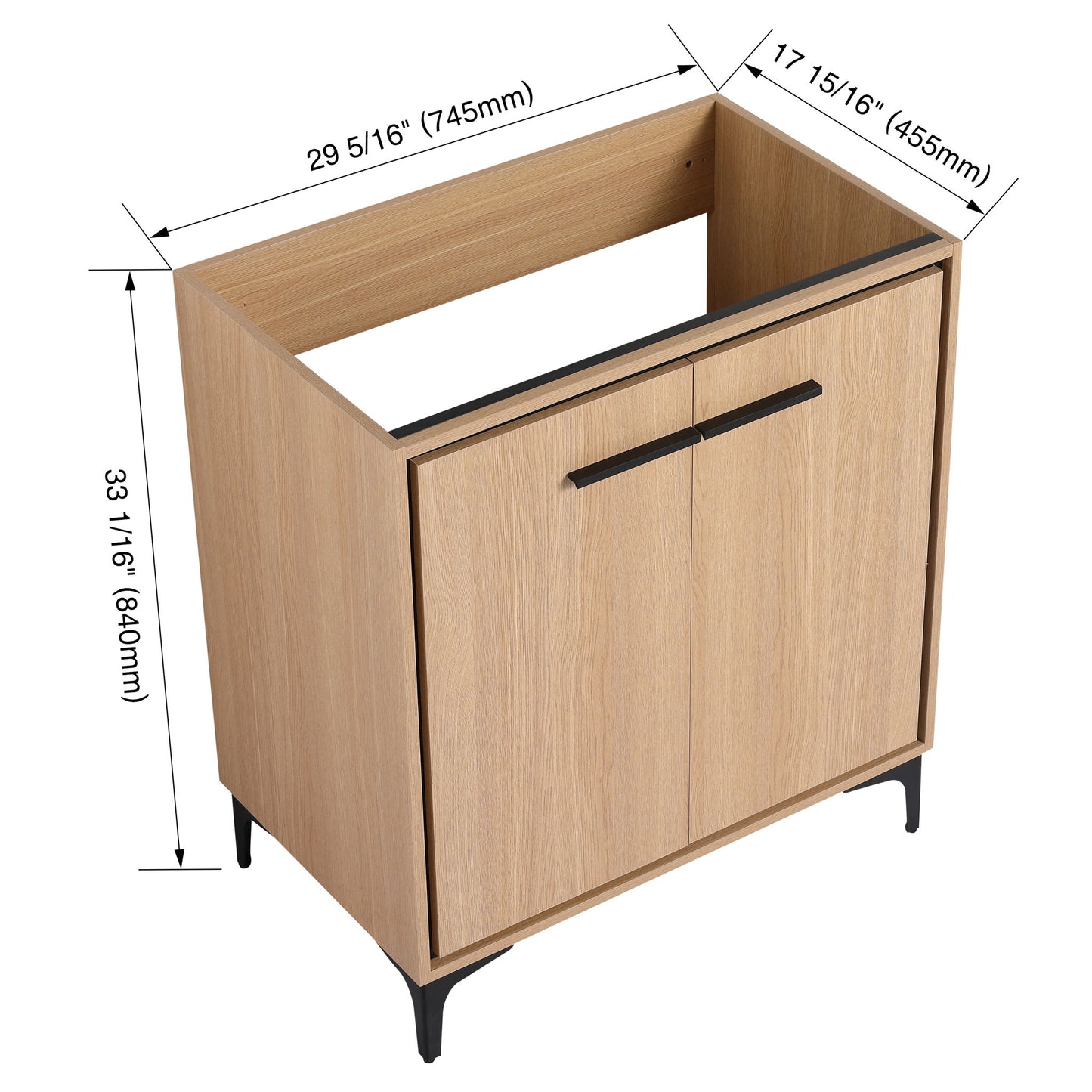 Modern Bathroom Vanity Cabinet With Soft Closing Doors