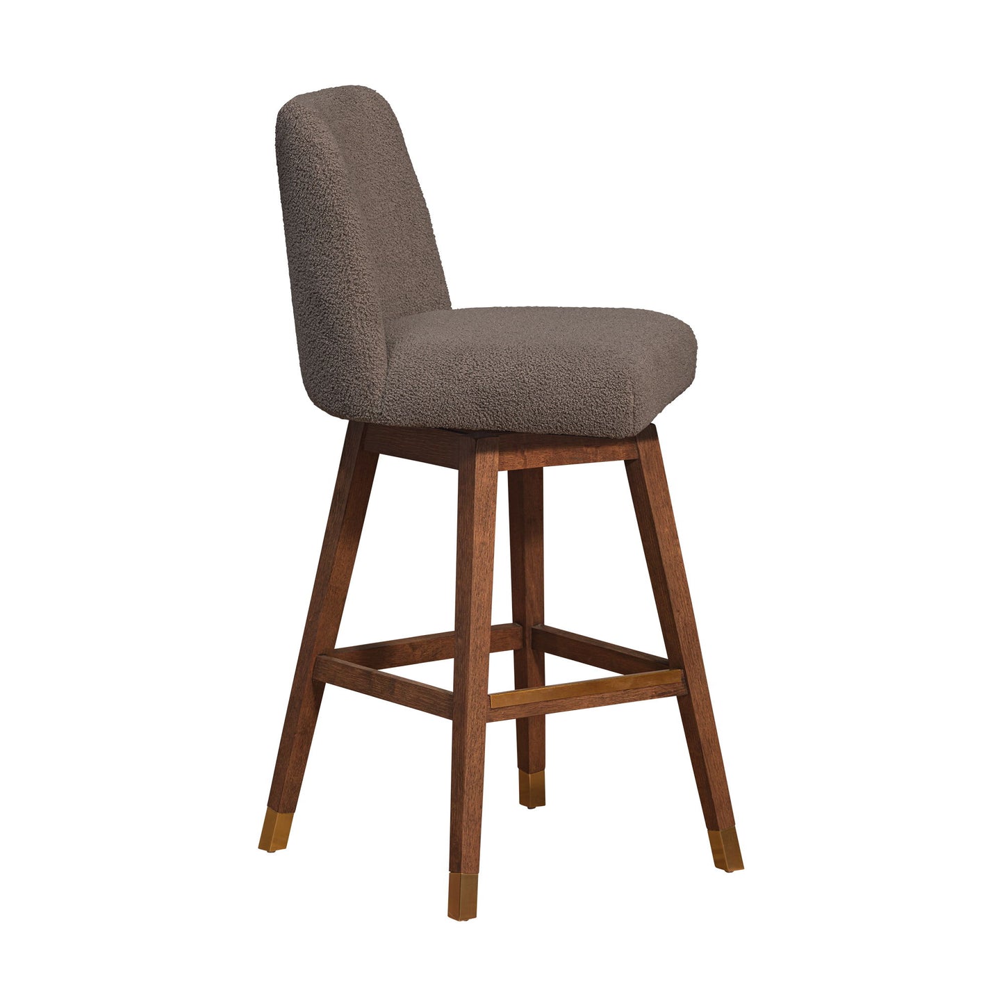 Amelia - Swivel Bar Stool - Brown Oak / Taupe
