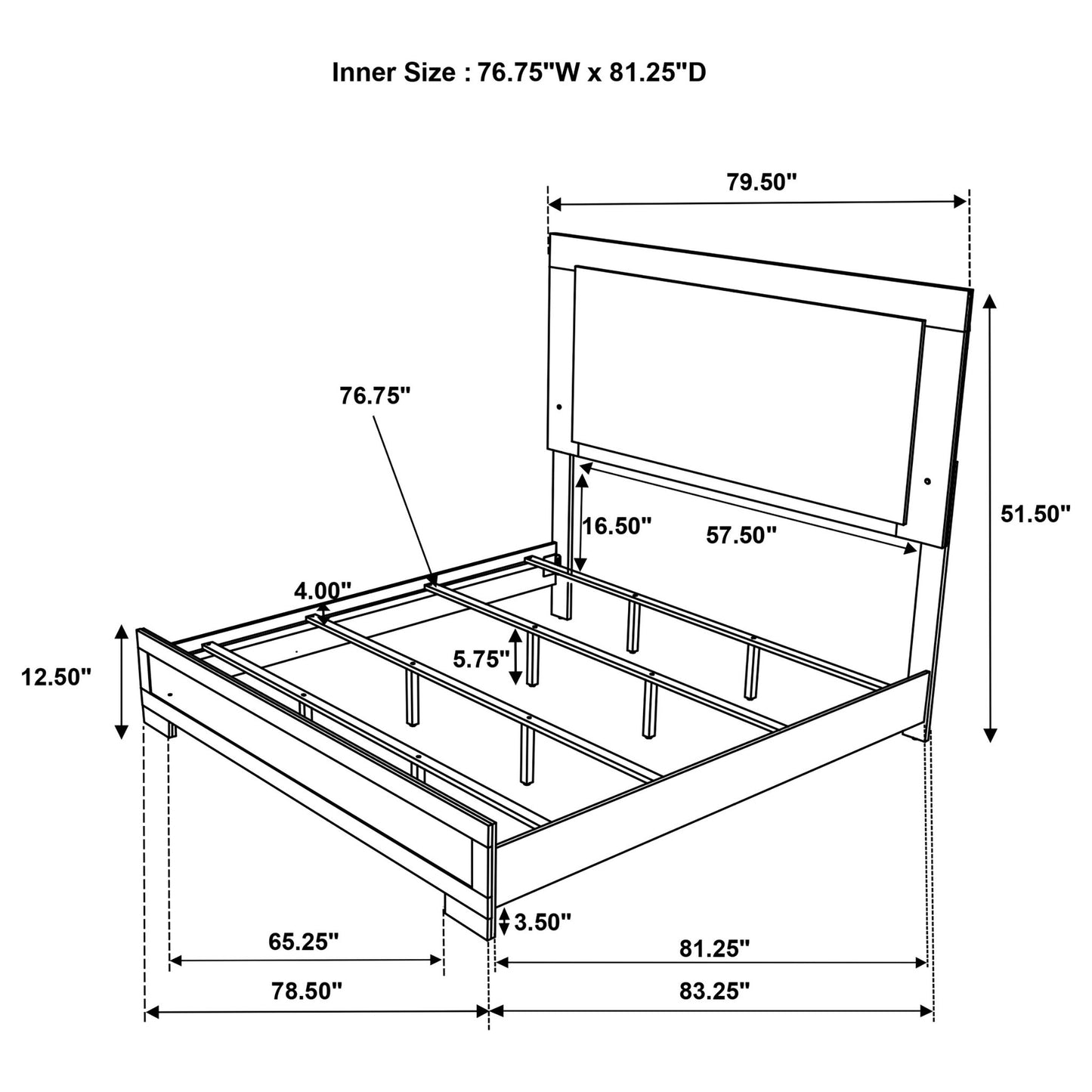 Lincoln - Bedroom Set With LED Headboard