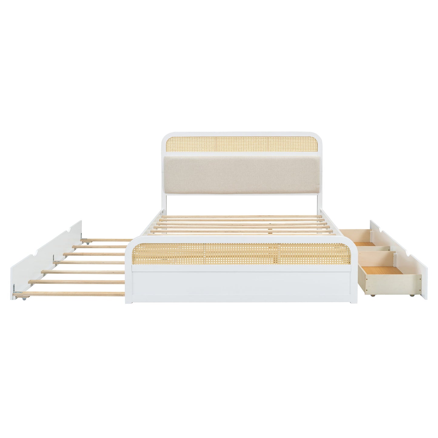Platform Bed With Trundle And 2 Drawers