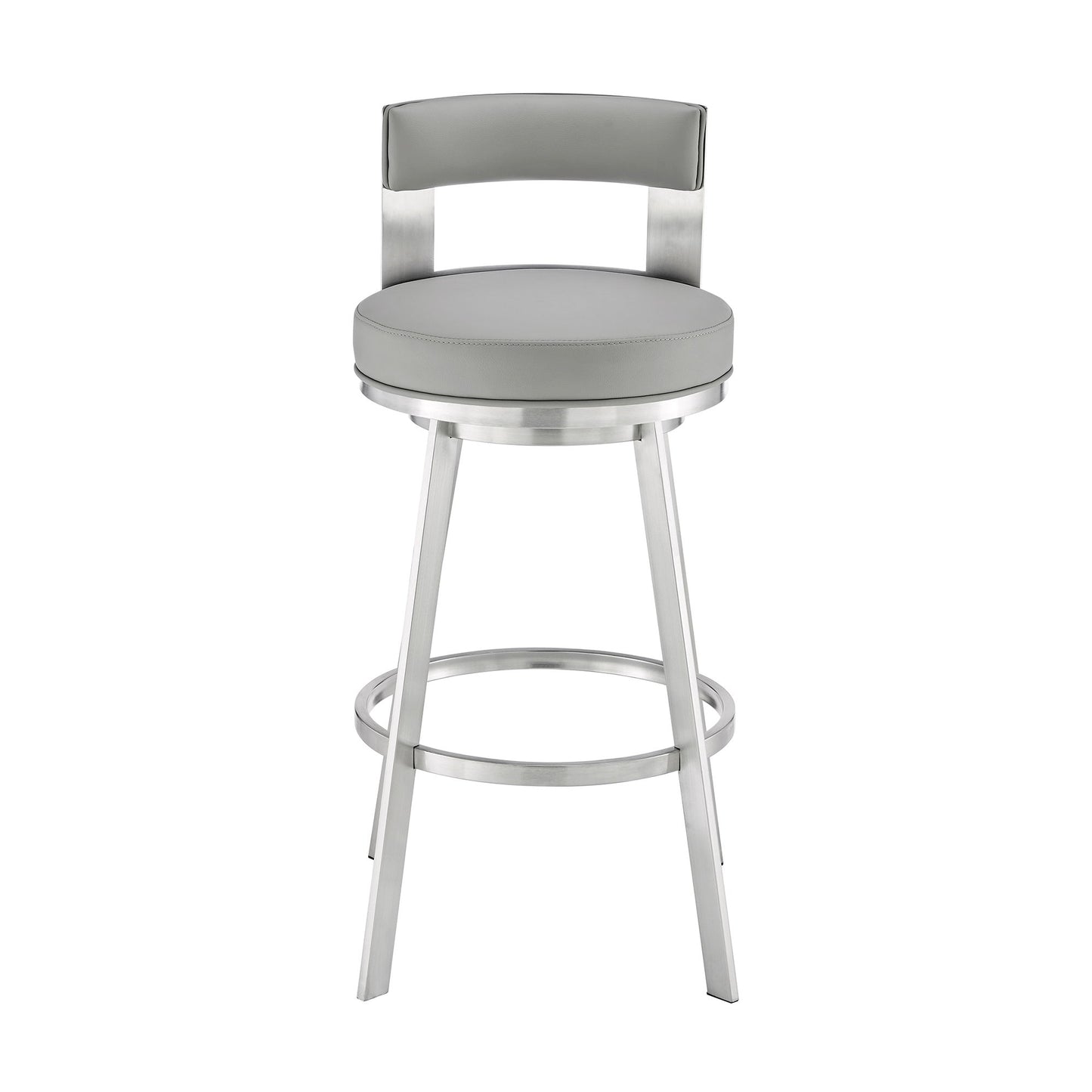 Flynn - Swivel Bar Stool - Brushed Steel
