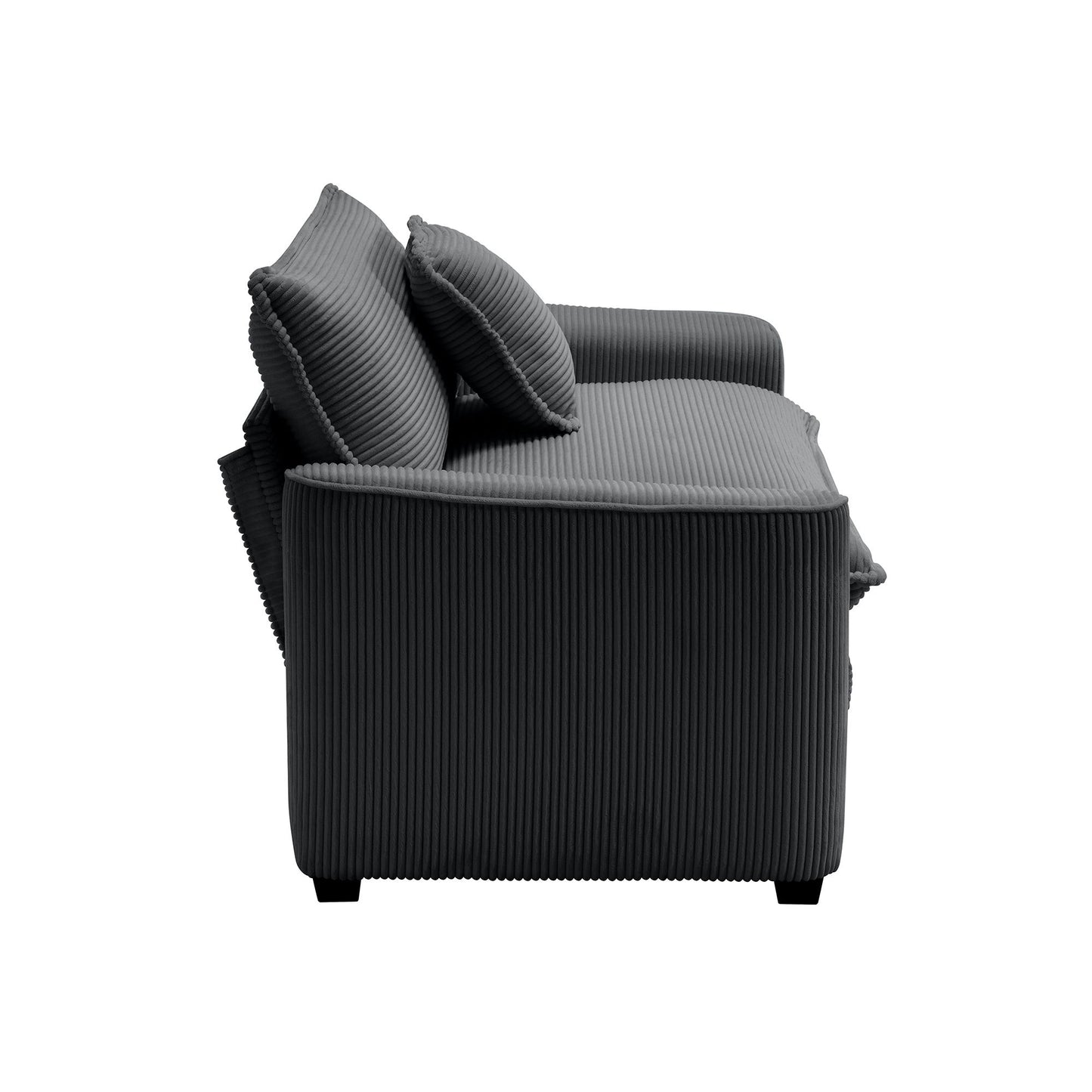 Elegant Corduroy Oversized Sectional Sofa Set With Deep Seats And Flexible Layout
