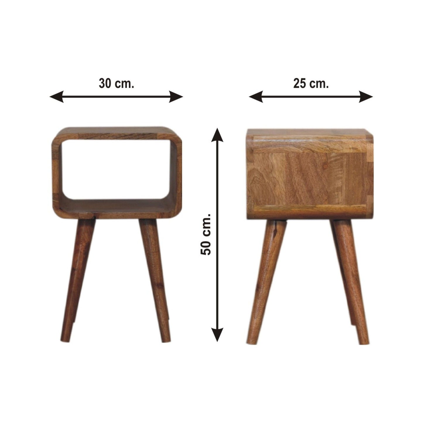 Minimalist Open Curved Nightstand