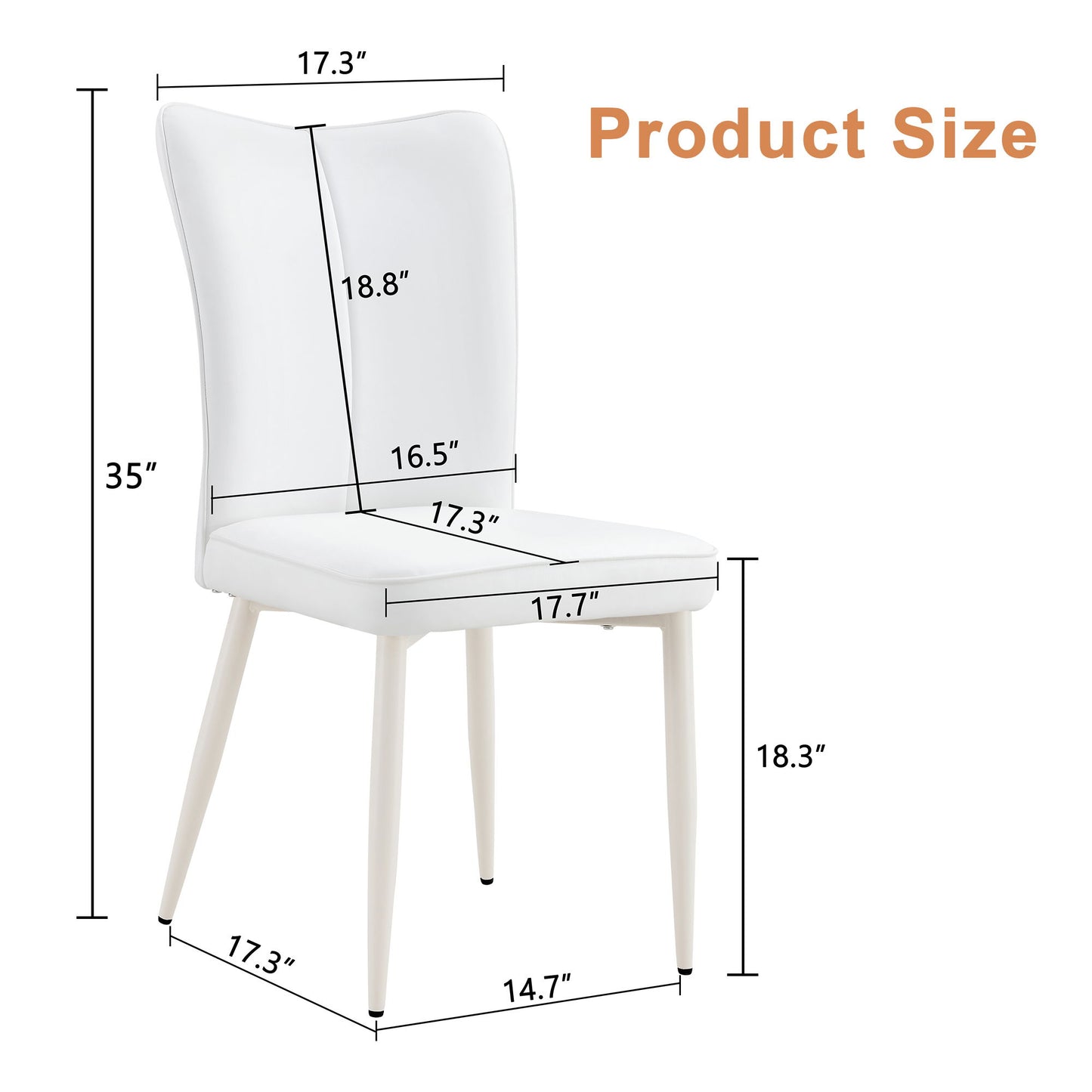 Modern Minimalist Dining Chairs With Metal Legs