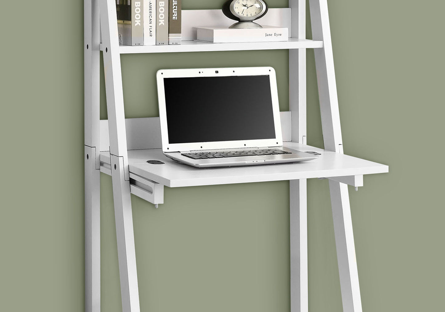 Computer Desk For Home Office, Laptop, Leaning, Storage Shelves