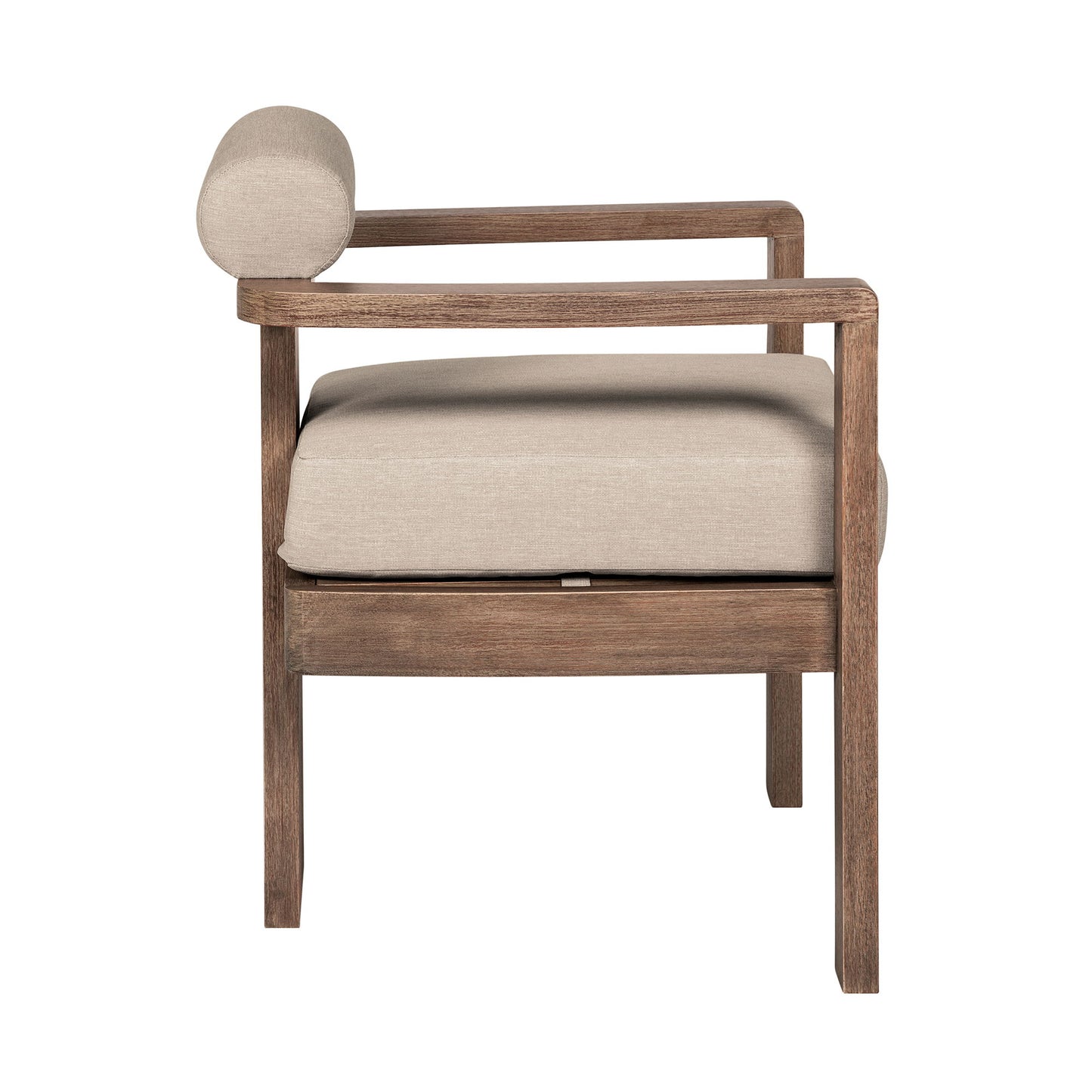 Relic - Outdoor Patio Dining Chair - Weathered Eucalyptus / Taupe