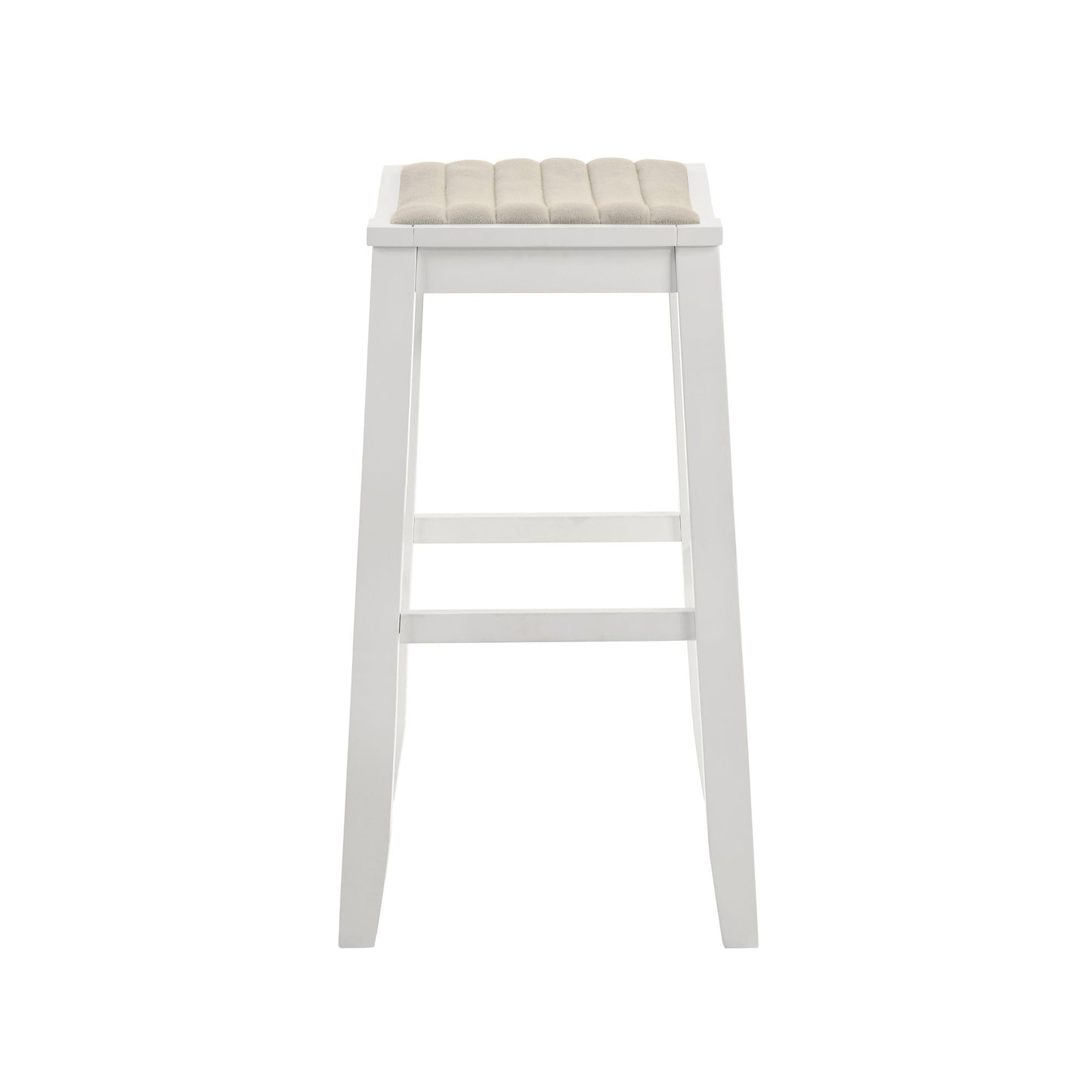 Iyani - Coastal Modern Wood Bar Height Kitchen Bar Stool