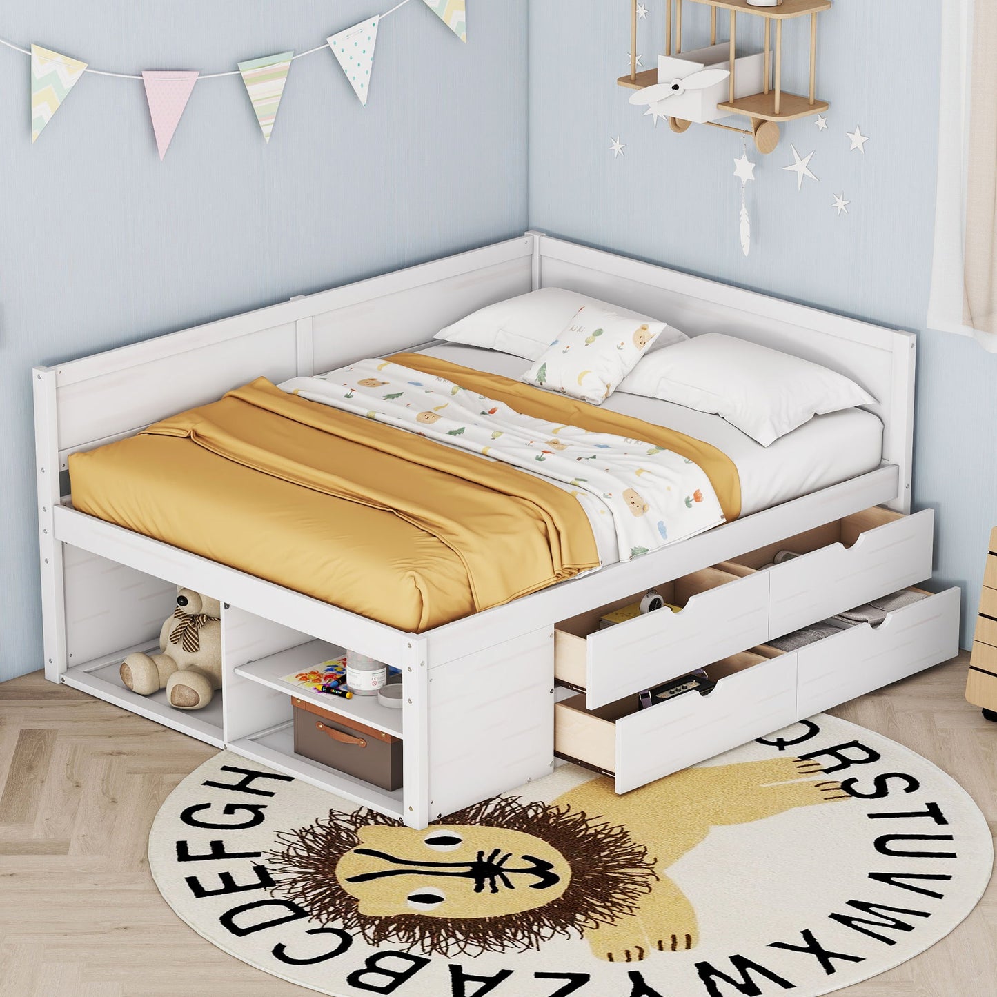Daybed With Drawers And Shelves
