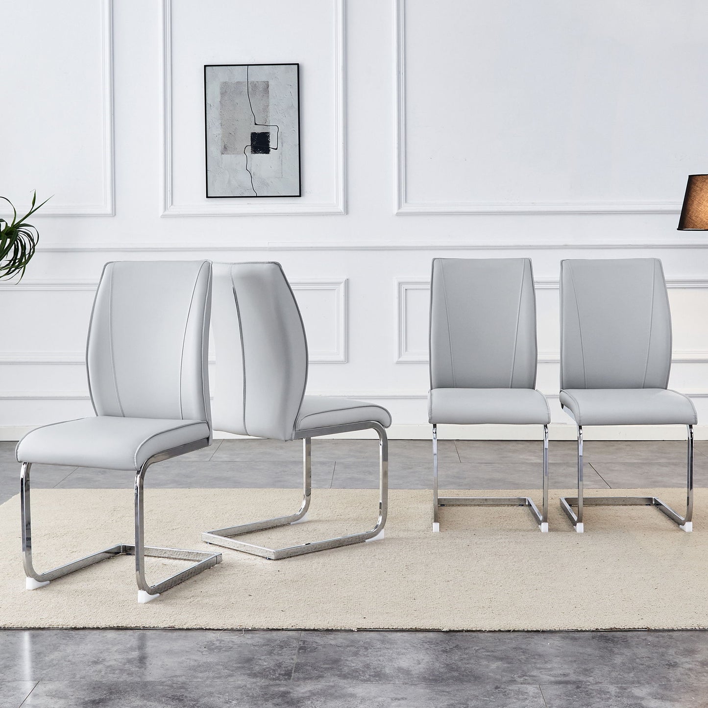 Luxury Simple Arch Chair, High Resilience With Metal Legs