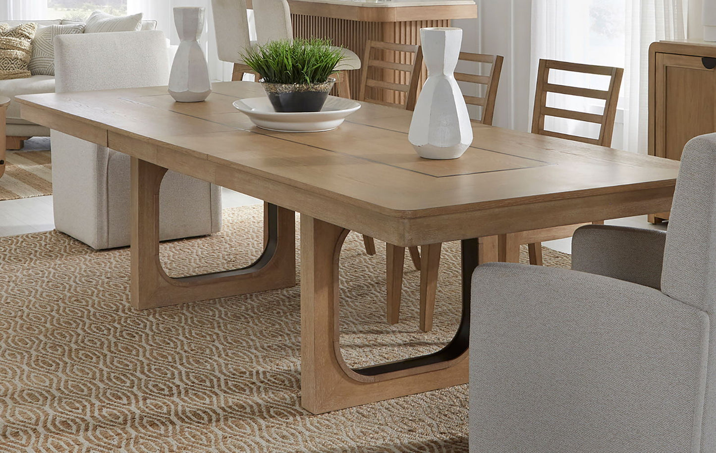 Escape - 84" Extendable Dining Table - Light Brown