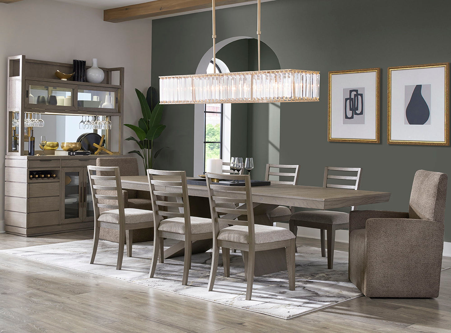 Pure Modern Dining - Buffet With Hutch - Moonstone