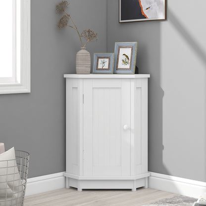 Bathroom Cabinet Triangle Corner Storage Cabinet With Adjustable Shelf Modern Style