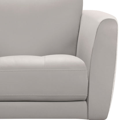 Hope - Contemporary Chair Genuine Leather - Dove Gray / Black