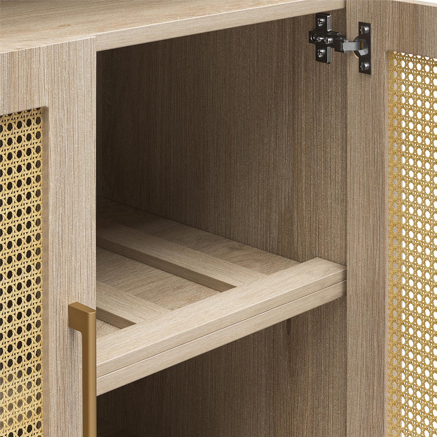 Anaya - Arched Storage Cabinet - Light Oak