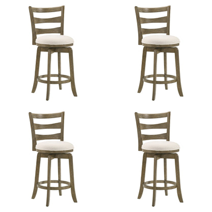 Melindra - Modern Farmhouse Swivel Wood Counter Height Kitchen Bar Stool