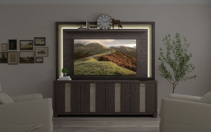 Ascent - 90" Panel Hutch - Dark Chocolate