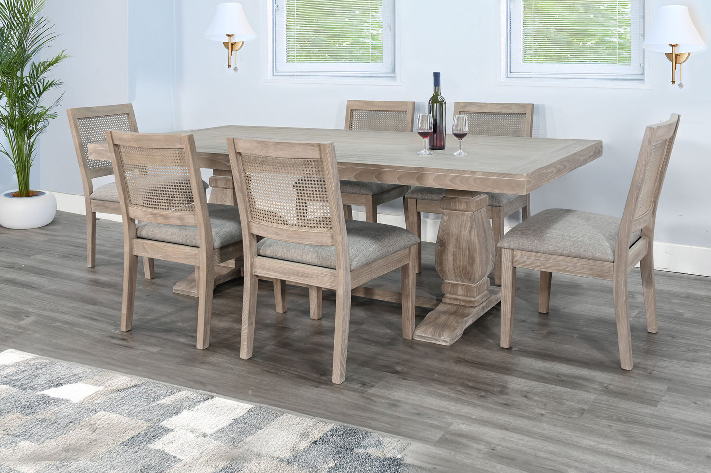 Gianna - Rectangular Dining Set With Cane Back