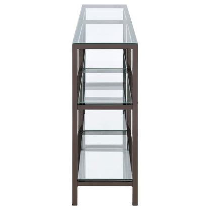 Kate - Console Bookcases - Black Nickel