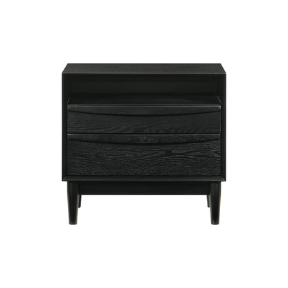 Artemio - 2 Drawer Wooden Nightstand With Shelf