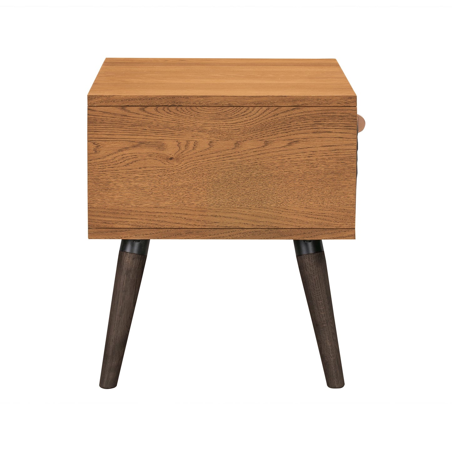 Coco - Single Drawer Oak Nightstand - Black