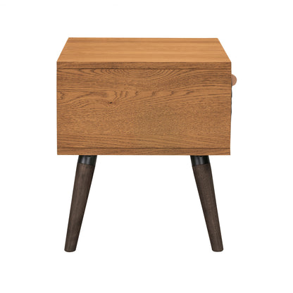 Coco - Single Drawer Oak Nightstand - Black