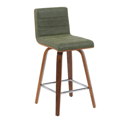 Vienna - Swivel Bar Stool - Walnut Base