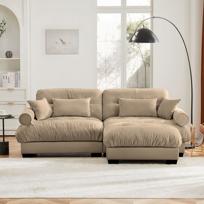 Super Comfort Oversized Modular Sectional Sofa With Movable Ottoman