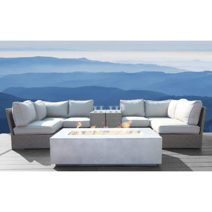 Weather Resistant Rattan Wicker 4 Person Outdoor Lounge Set With Cushions - Gray Mix