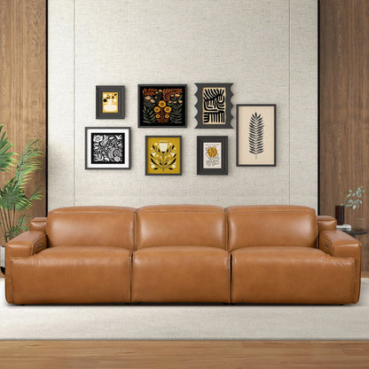 Urbana - Triple Power Recliner Sofa - Tan
