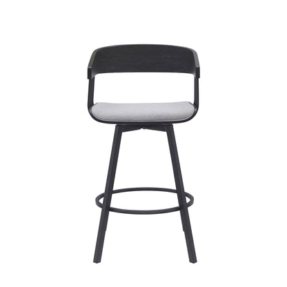Athena - Swivel Black Metal Stool