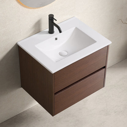Wall Mounted Floating Bathroom Vanity With Sink And Cabinet