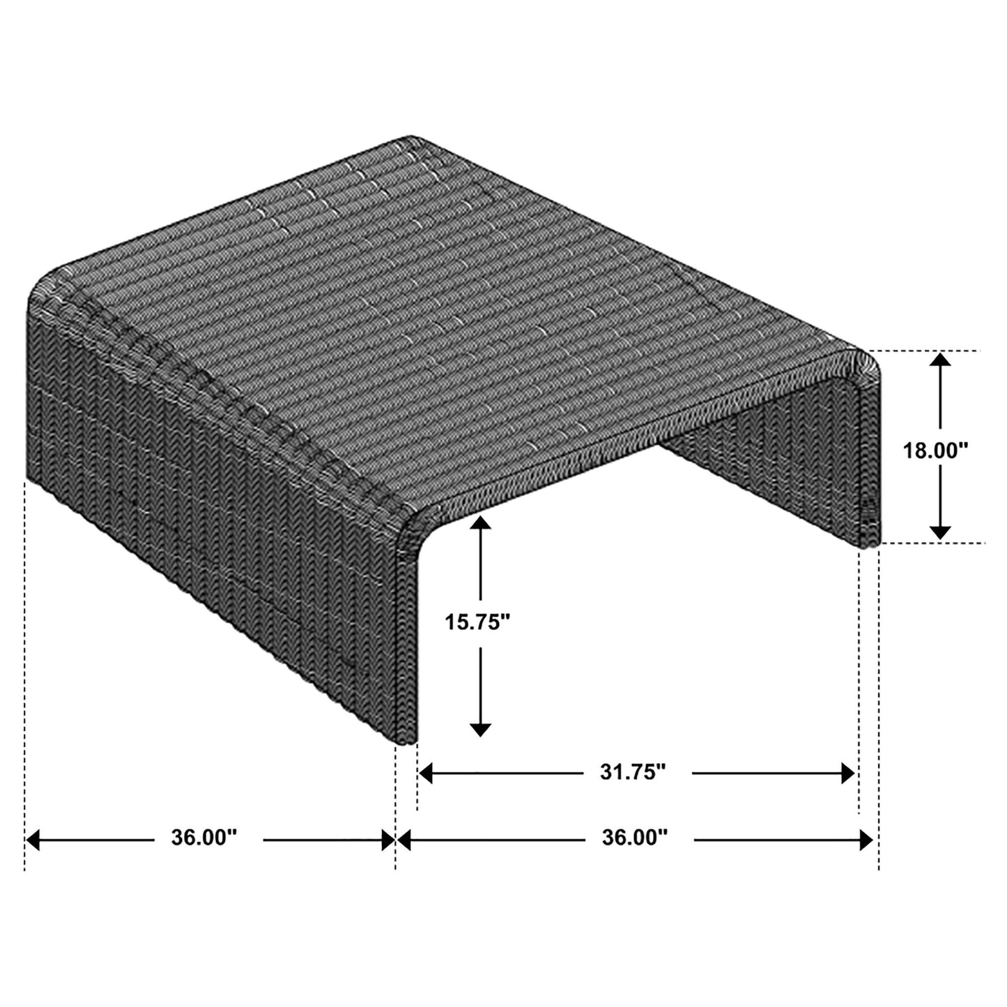 Square Coffee Table - Black